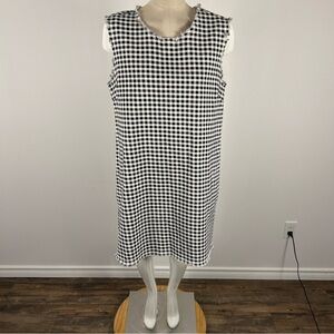 RD Style Black and White Gingham Midi Dress M
